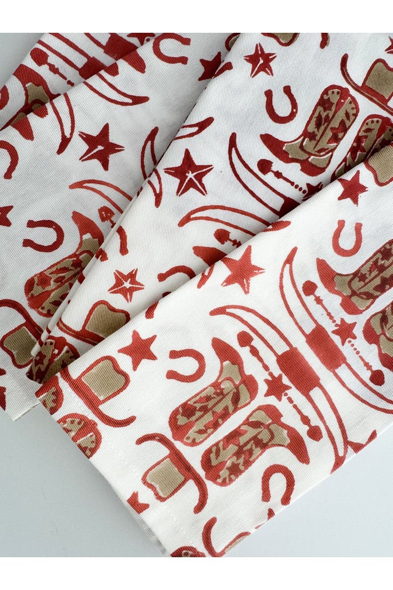 Cowgirl Napkins - Set of 4, Alternate, color, Terracotta