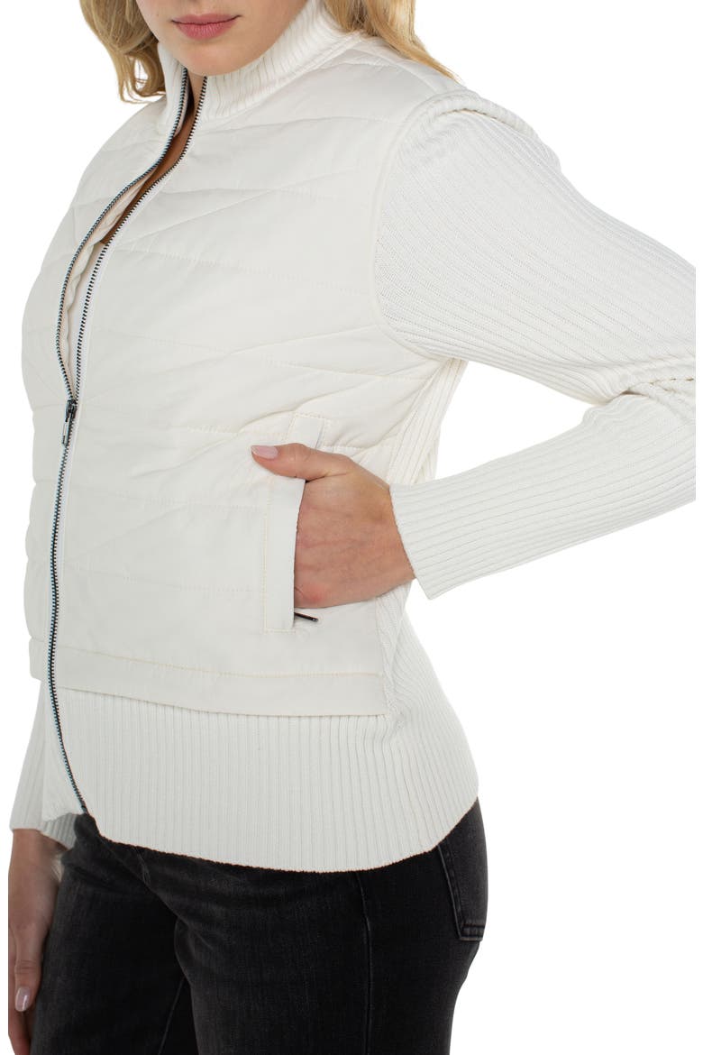 Mixed Media Jacket, Alternate, color, PORCELAIN