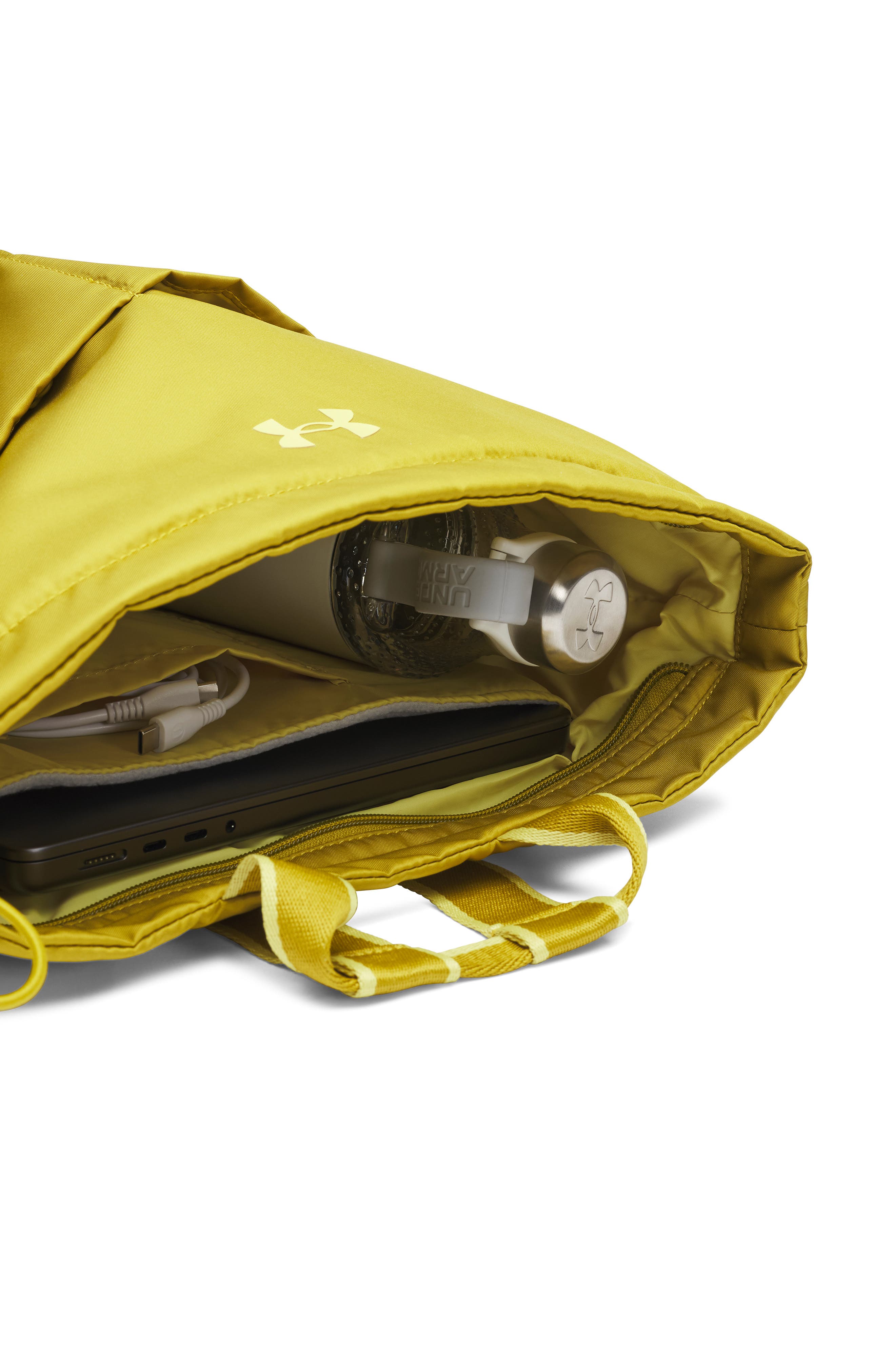 Under Armour Studio Lite Water Repellent Backpack, Alternate, color, Green Legacy / / Yellow Shade