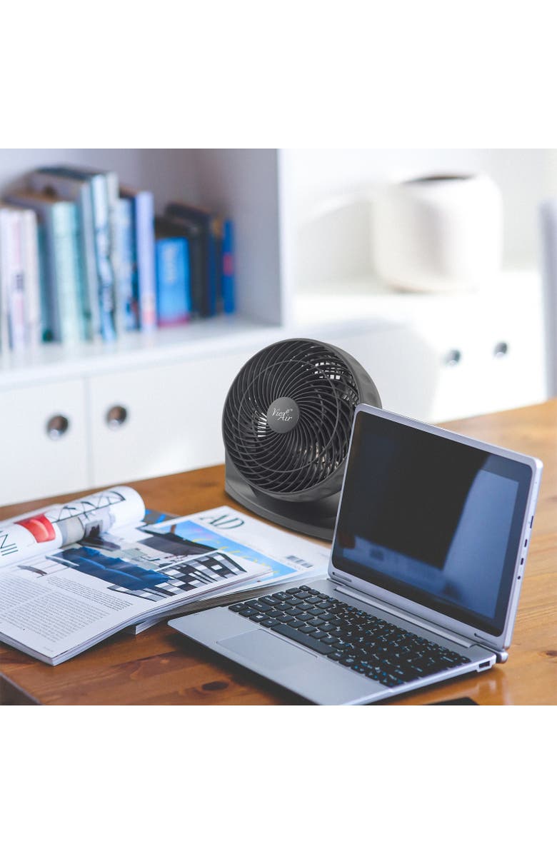 Vie Air 8 Inch High Velocity Wall Mountable Turbo Desk and Floor Fan, Alternate, color, Black