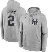 Nike Men's Nike Derek Jeter Heather Gray New York Yankees Player Name & Number Club Fleece Pullover Hoodie