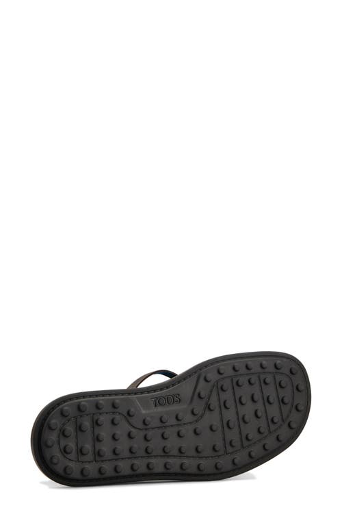 Shop Tod's Charm Toe Loop Sandal In Palissandro