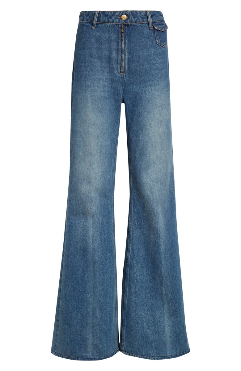Ulla Johnson Odelia Flare Jeans, Alternate, color, Danube