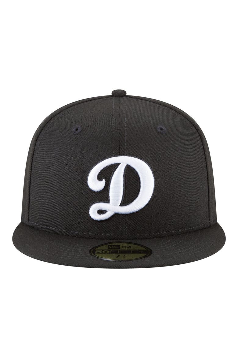 Men's New Era  Black Los Angeles Dodgers Blue Heaven On Earth Marquee Patch 59FIFTY Fitted Hat, Alternate, color, Black