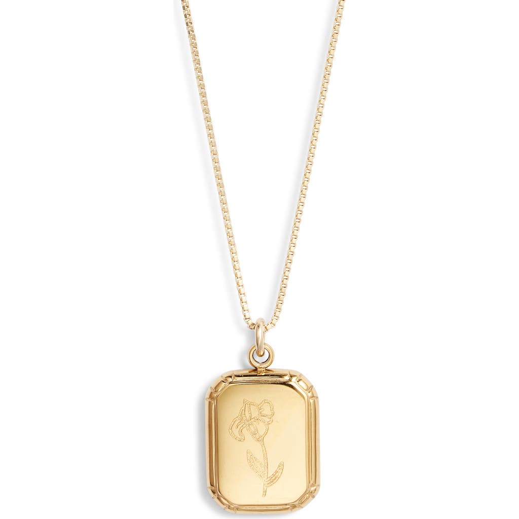Set & Stones Audrey Birth Flower Pendant Necklace In Multi
