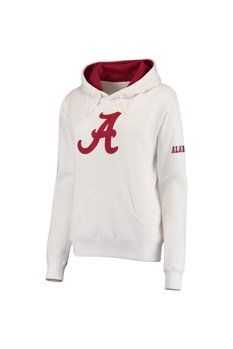 Women's White Alabama Crimson Tide Big Logo Pullover Sweatshirt, Main, color, White