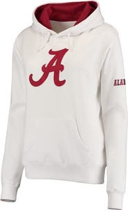 STADIUM ATHLETIC Women's White Alabama Crimson Tide Big Logo Pullover Sweatshirt