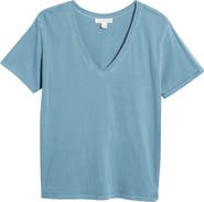 Treasure & Bond Oversize V-Neck Cotton T-Shirt