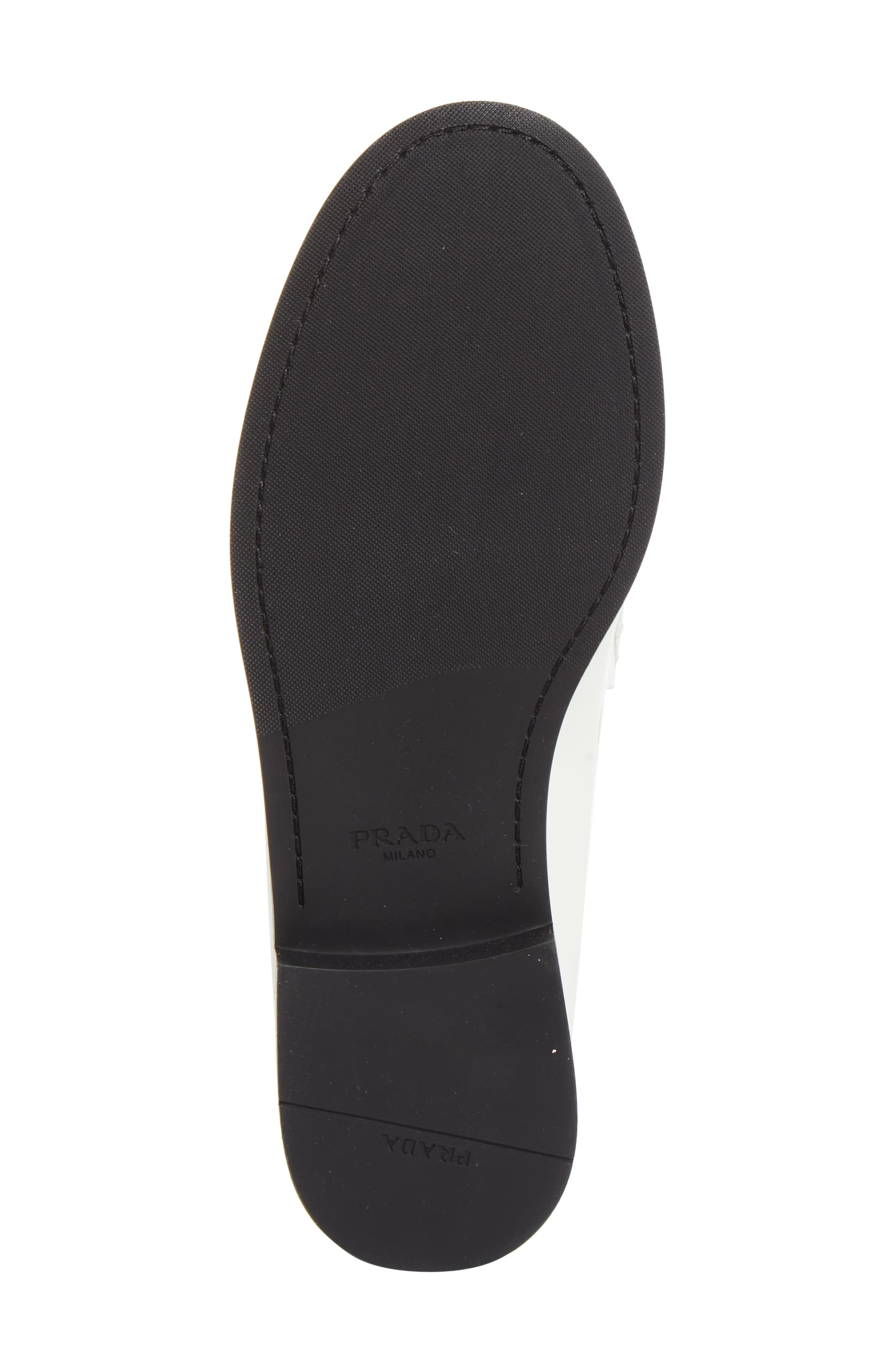 Ruched Toe Penny Loafer, Alternate, color, BIANCO
