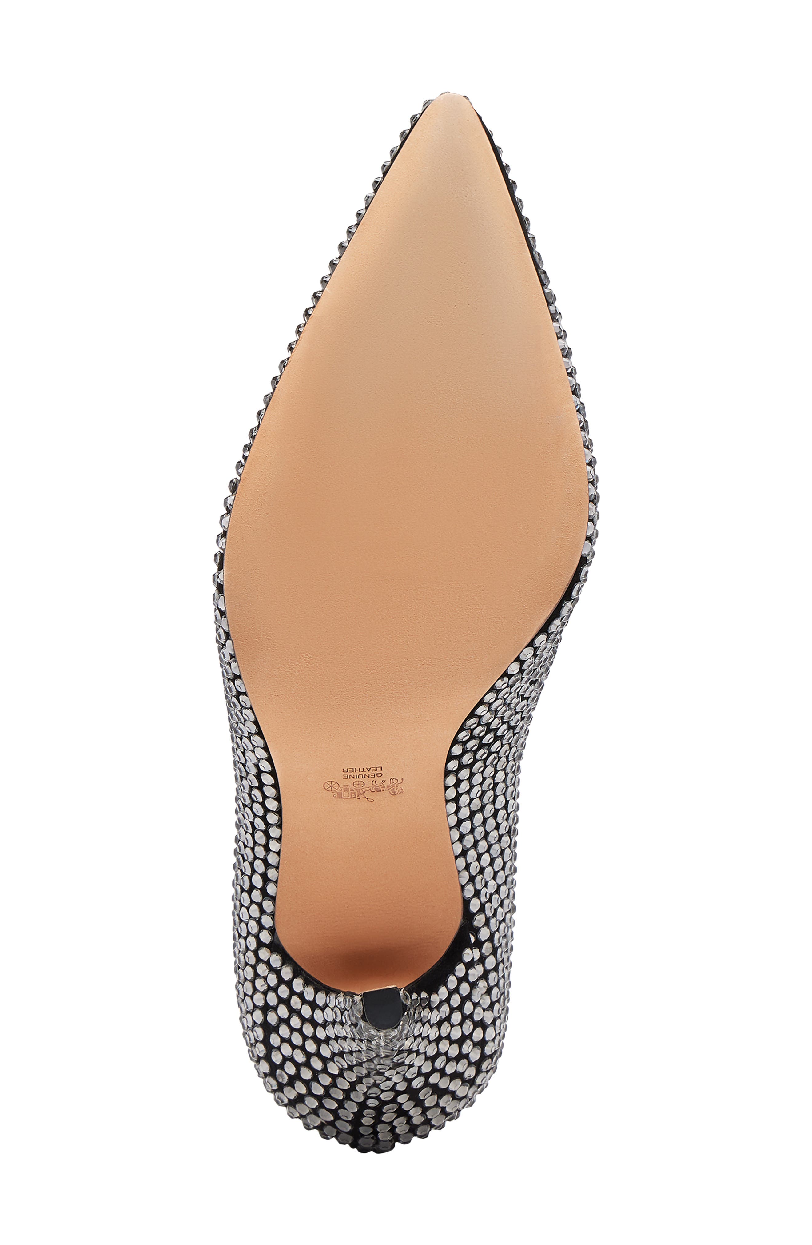 COACH Crystal Pointed Toe Pump, Alternate, color, Black