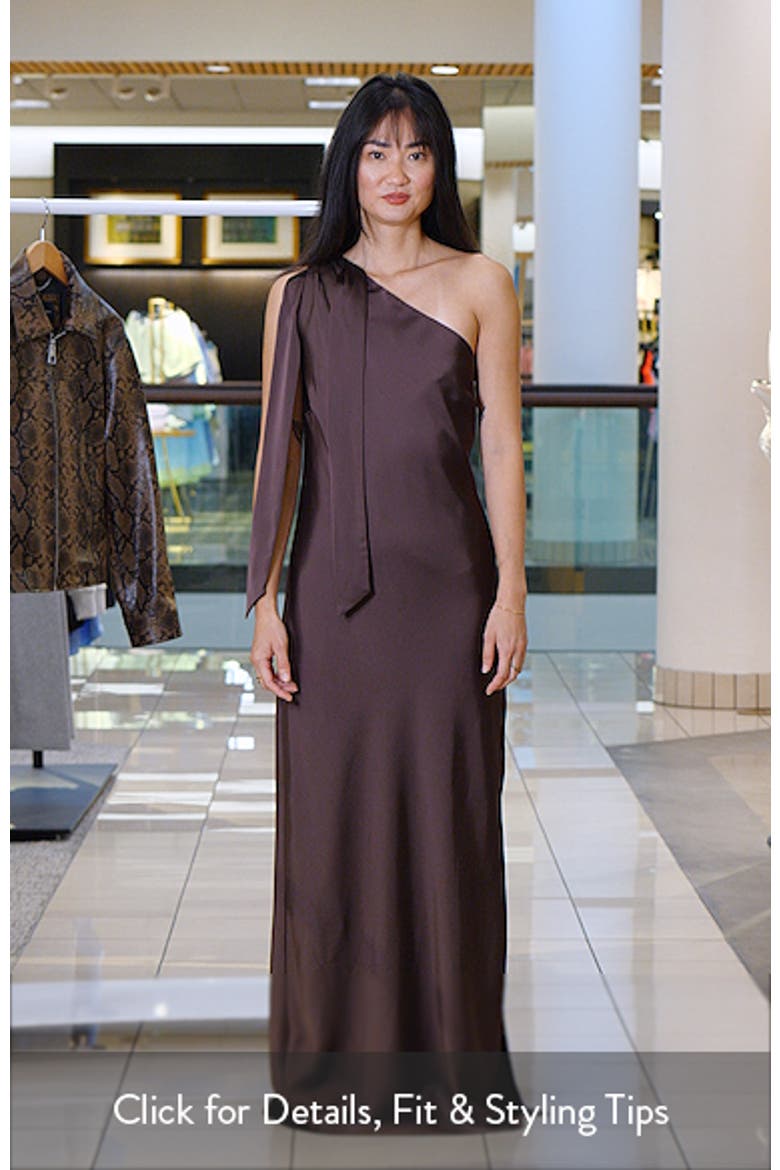 Bow One-Shoulder Maxi Dress video