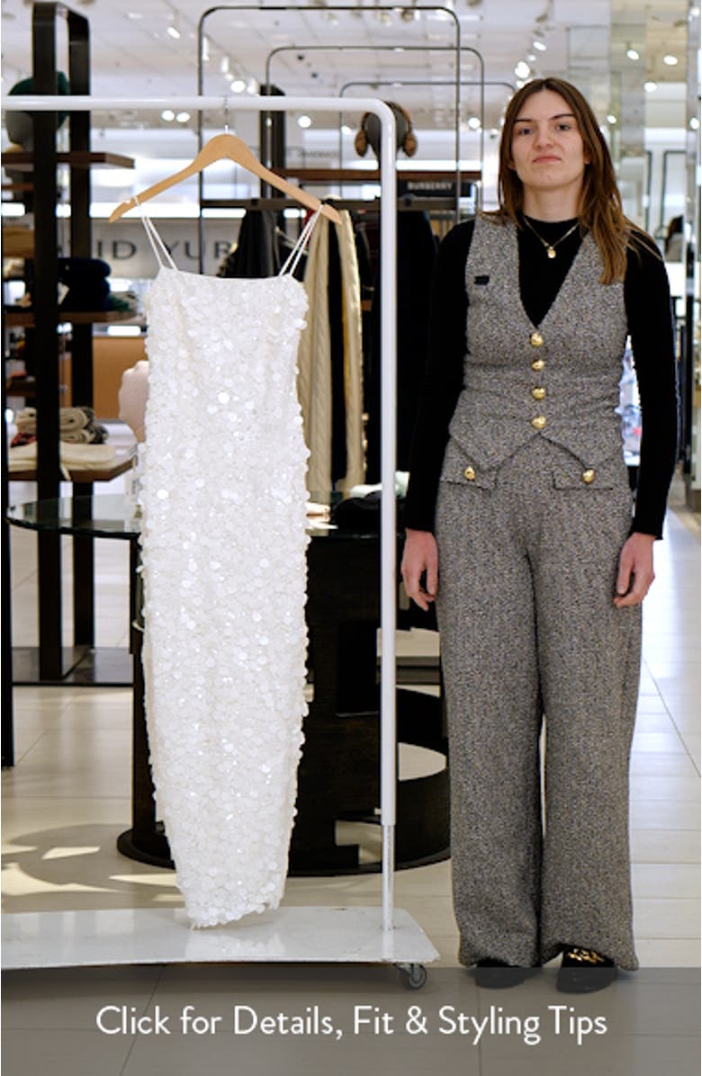 Letta Paillette Body-Con Cocktail Gown, sales video thumbnail