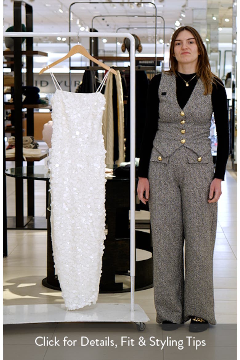 Letta Paillette Body-Con Cocktail Gown video