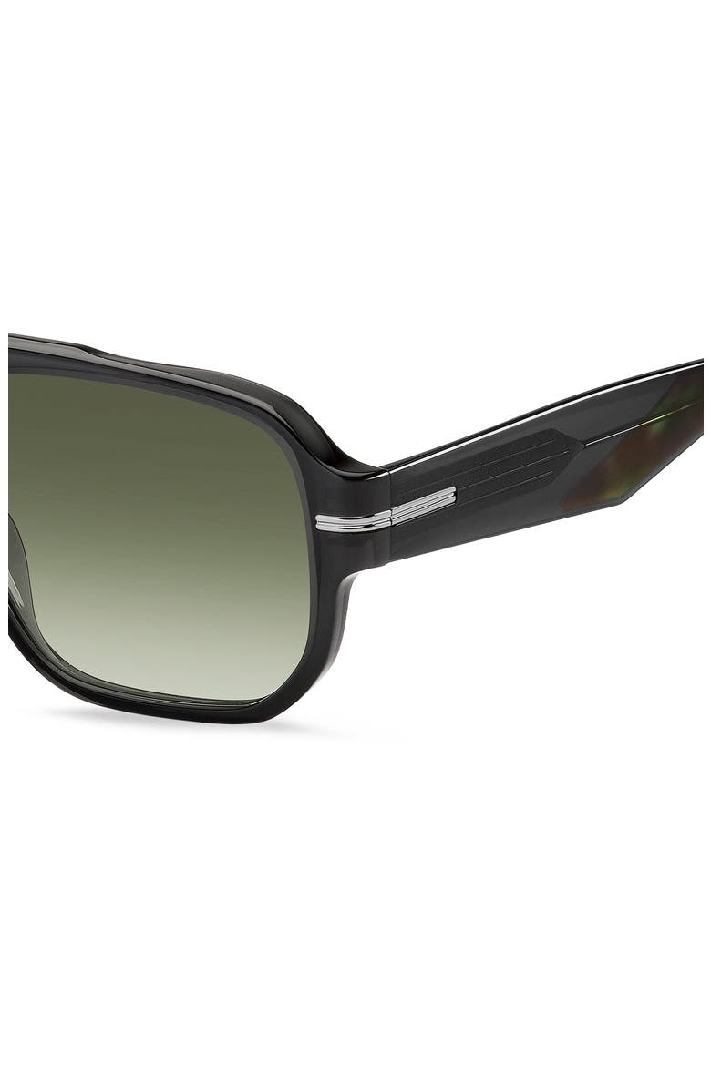57mm Rectangular Sunglasses, Alternate, color, GREY/ GREEN SF AR