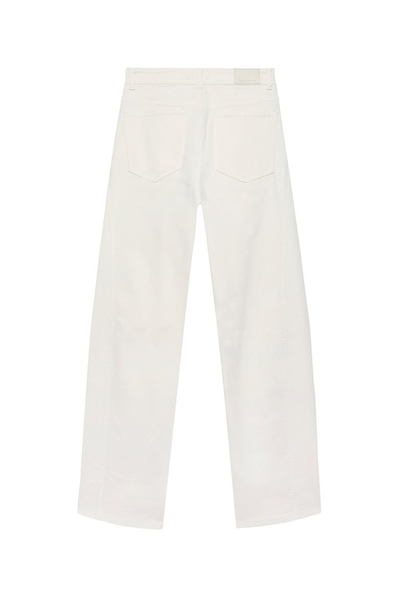 Barrel Leg High Rise Jeans, Alternate, color, Cream