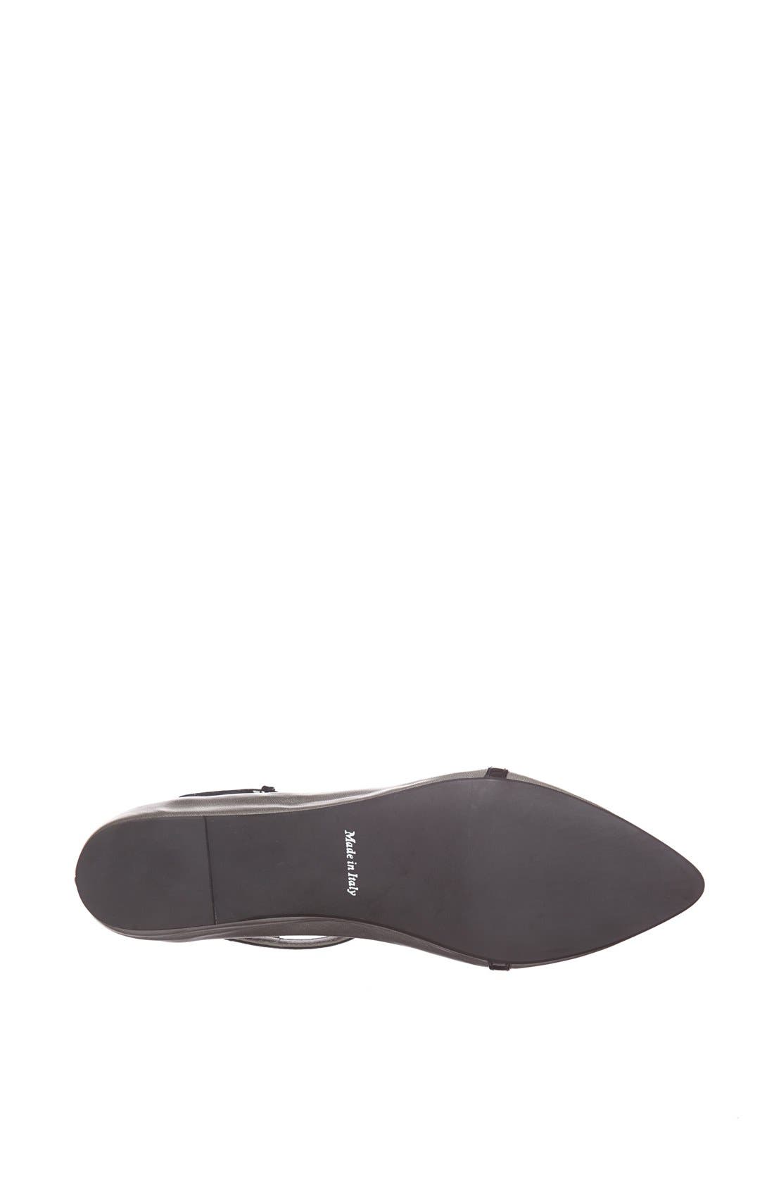 by Marvin K. 'Yasmine' Two Tone Waterproof Leather Flat, Alternate, color, IRON/ BLACK