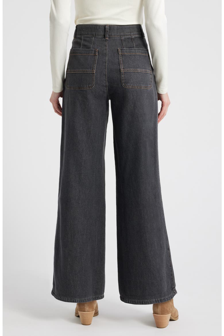 Whitney 'Ab'Solution Skyrise Wide Leg Ankle Jeans, Alternate, color, GREY