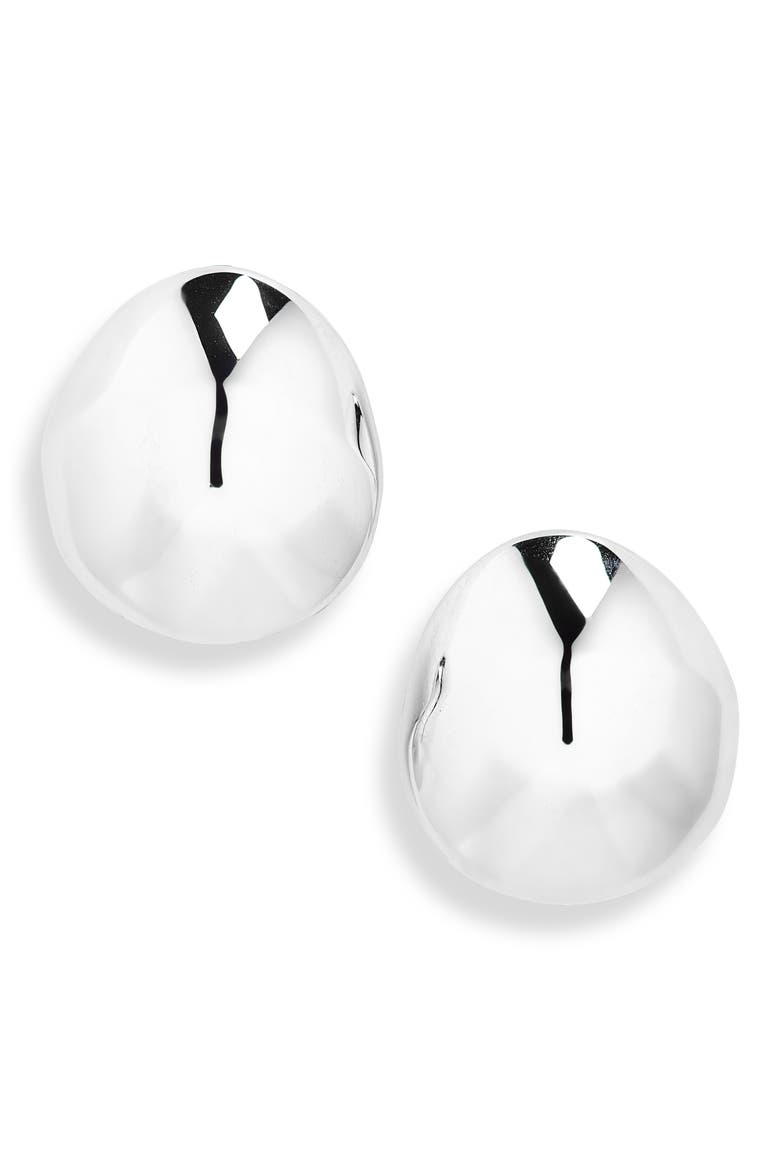 Dome Earrings, Main, color, ARGENT 2