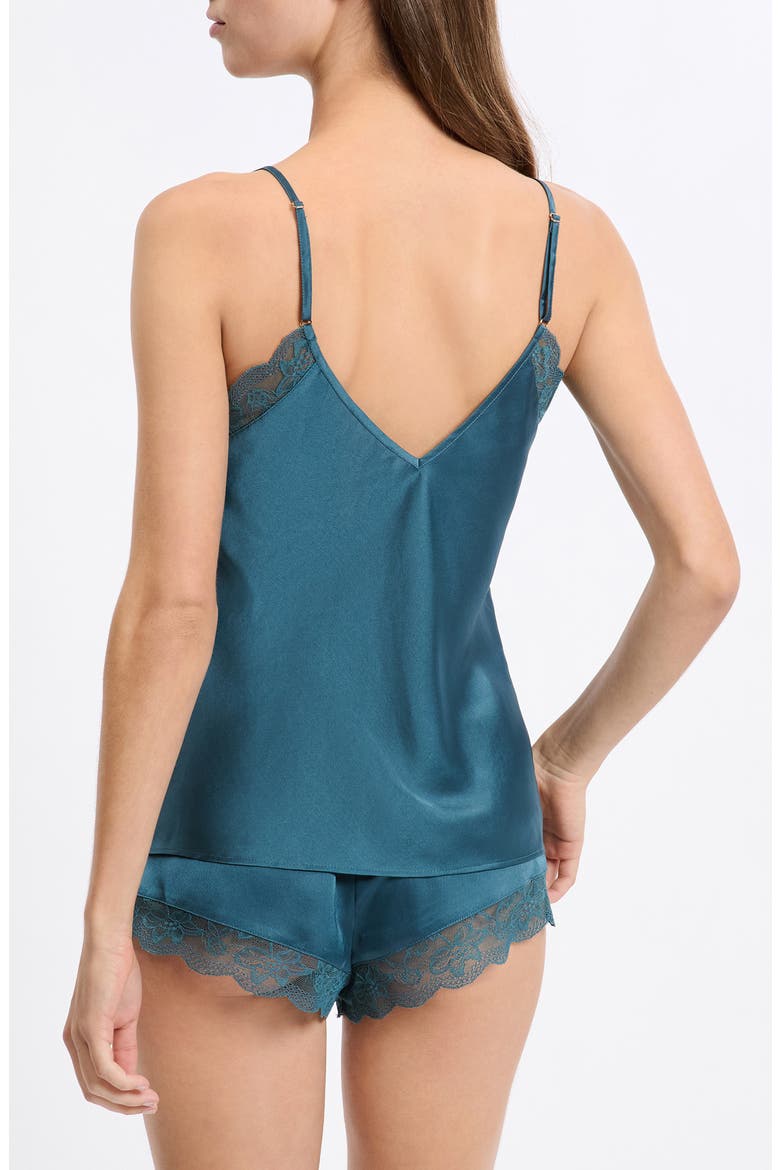 Desire Lace Trim Camisole, Alternate, color, PETROL BLUE