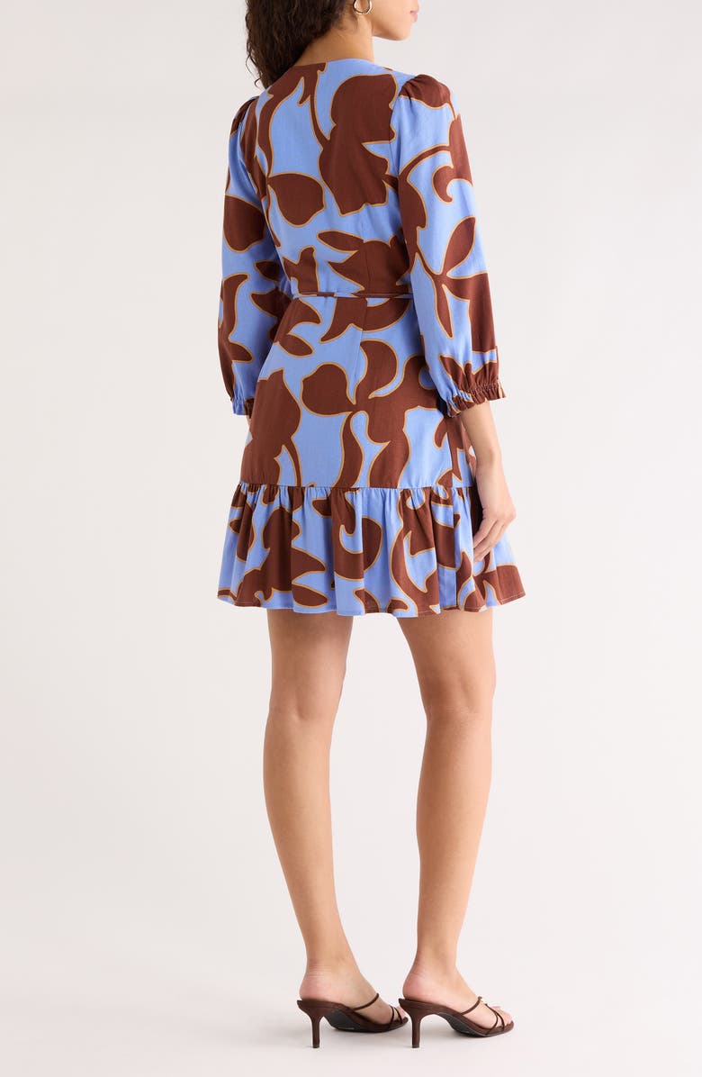 SUGARLIPS Bruceton Floral Print Long Sleeve Minidress, Alternate, color, 