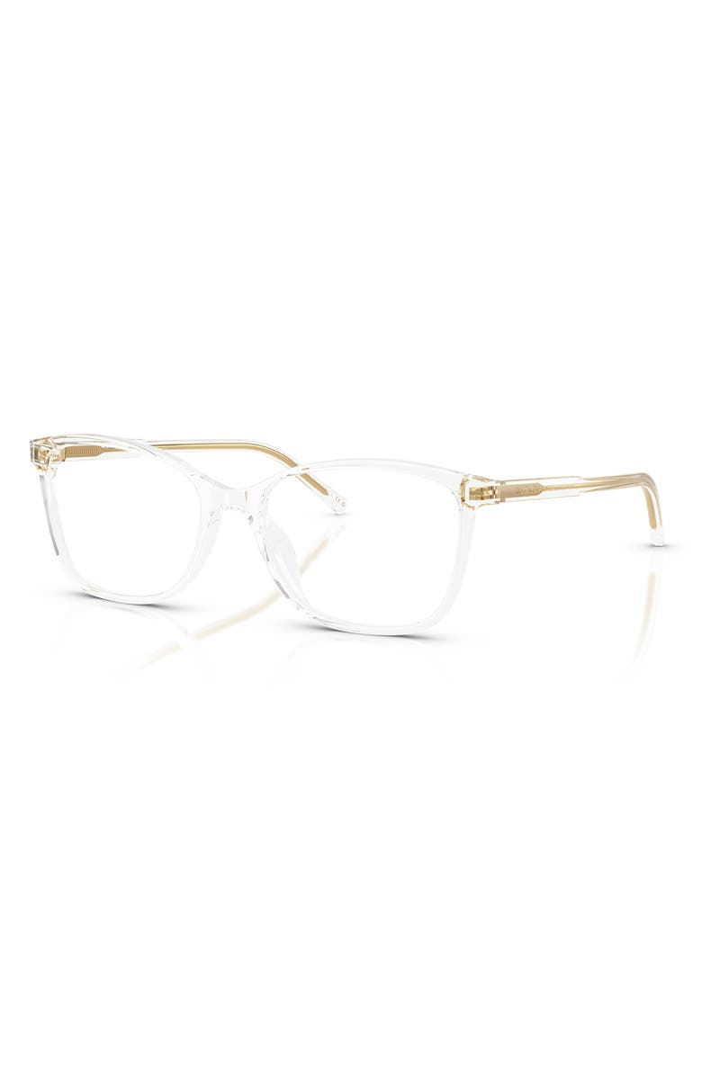 Dolce&Gabbana 52mm Rectangular Optical Glasses, Alternate, color, Crystal / Demo Lens