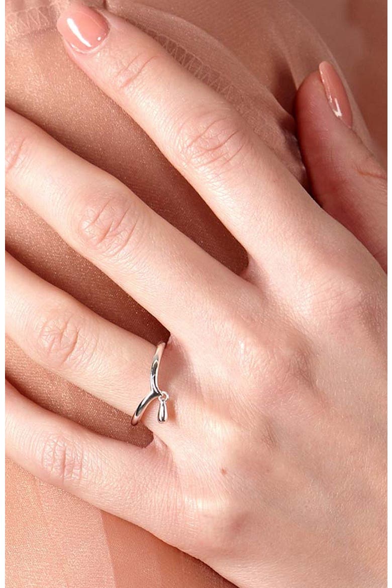Mini Drop Ring, Alternate, color, Sterling Silver