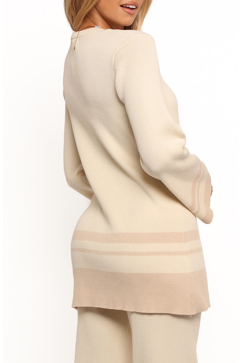 Lowell Stripe Bell Sleeve Sweater, Alternate, color, WHITE/ CREAM