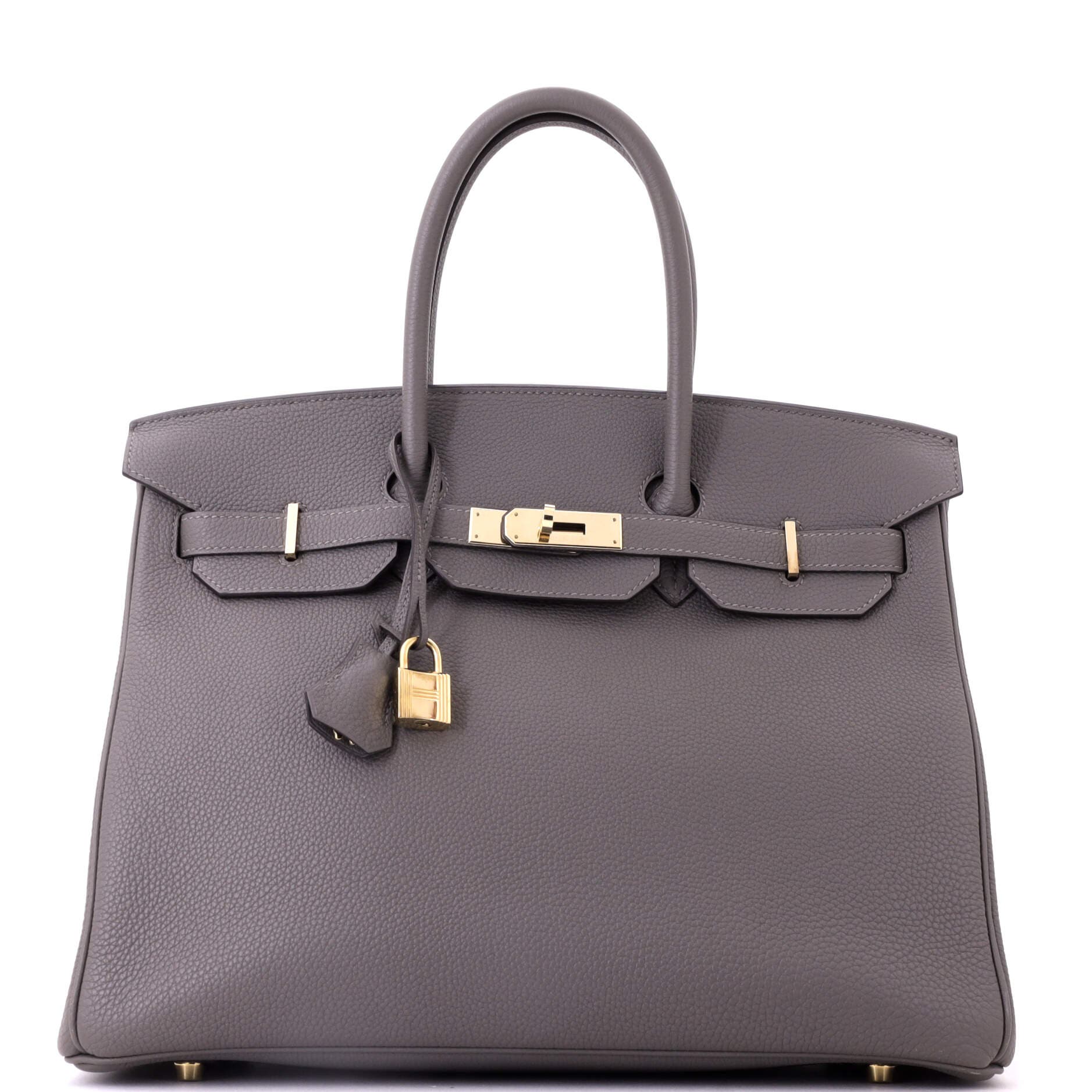 Birkin Handbag Grey Togo with Gold Hardware 35, Main, color, Grey