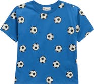 MILES THE LABEL Kids' Soccer Ball Print Cotton T-Shirt