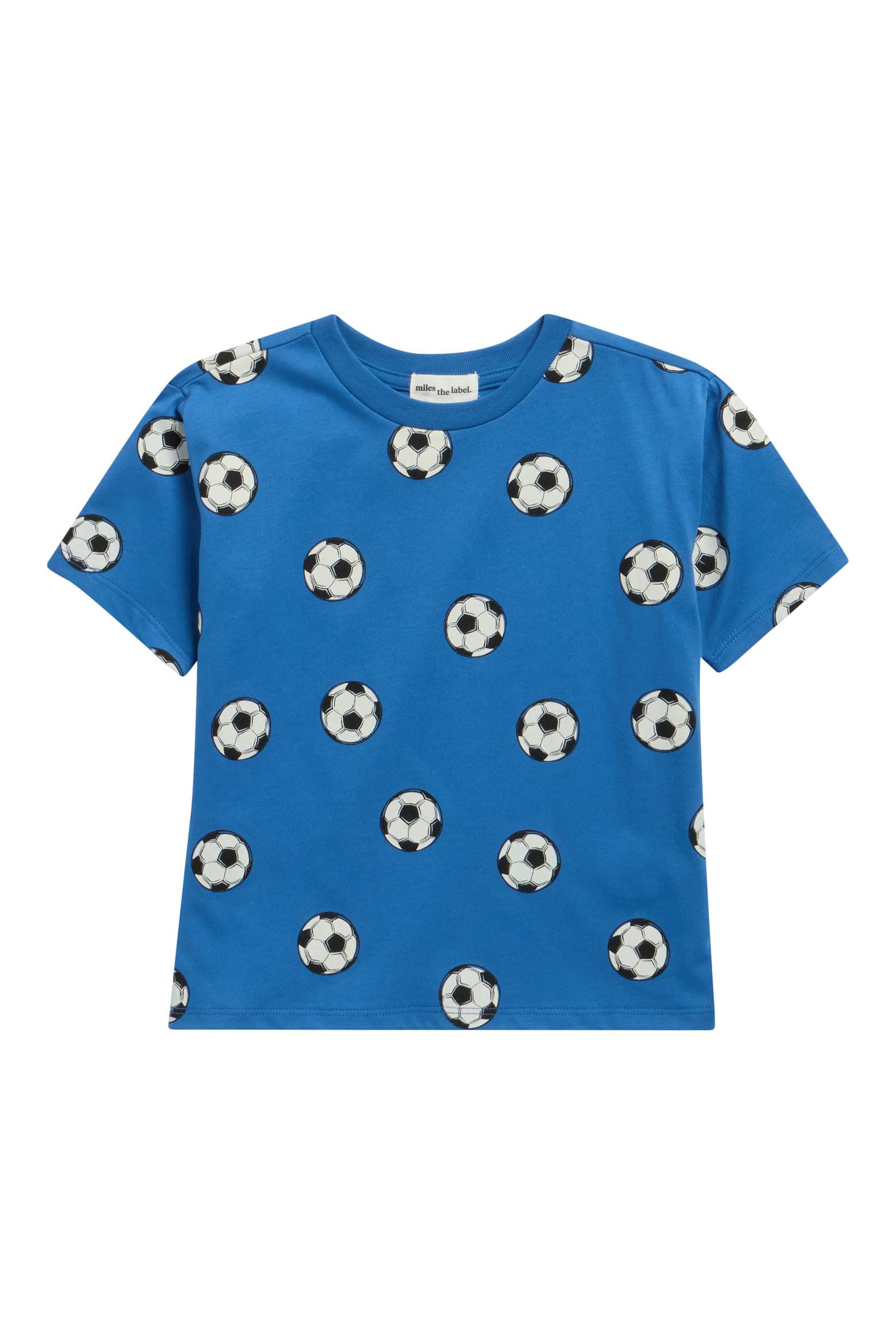 Merch Label Printable MILES THE LABEL Kids' Soccer Ball Print Cotton T-Shirt | Nordstrom