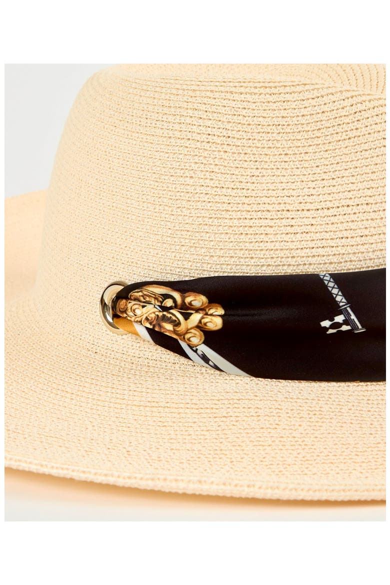 Cassidy UPF 30+ Packable Straw Fedora, Alternate, color, IVORY