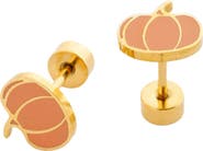 Pip Pop Girls' Pumpkin Flatback Stud Hypoallergenic Earrings