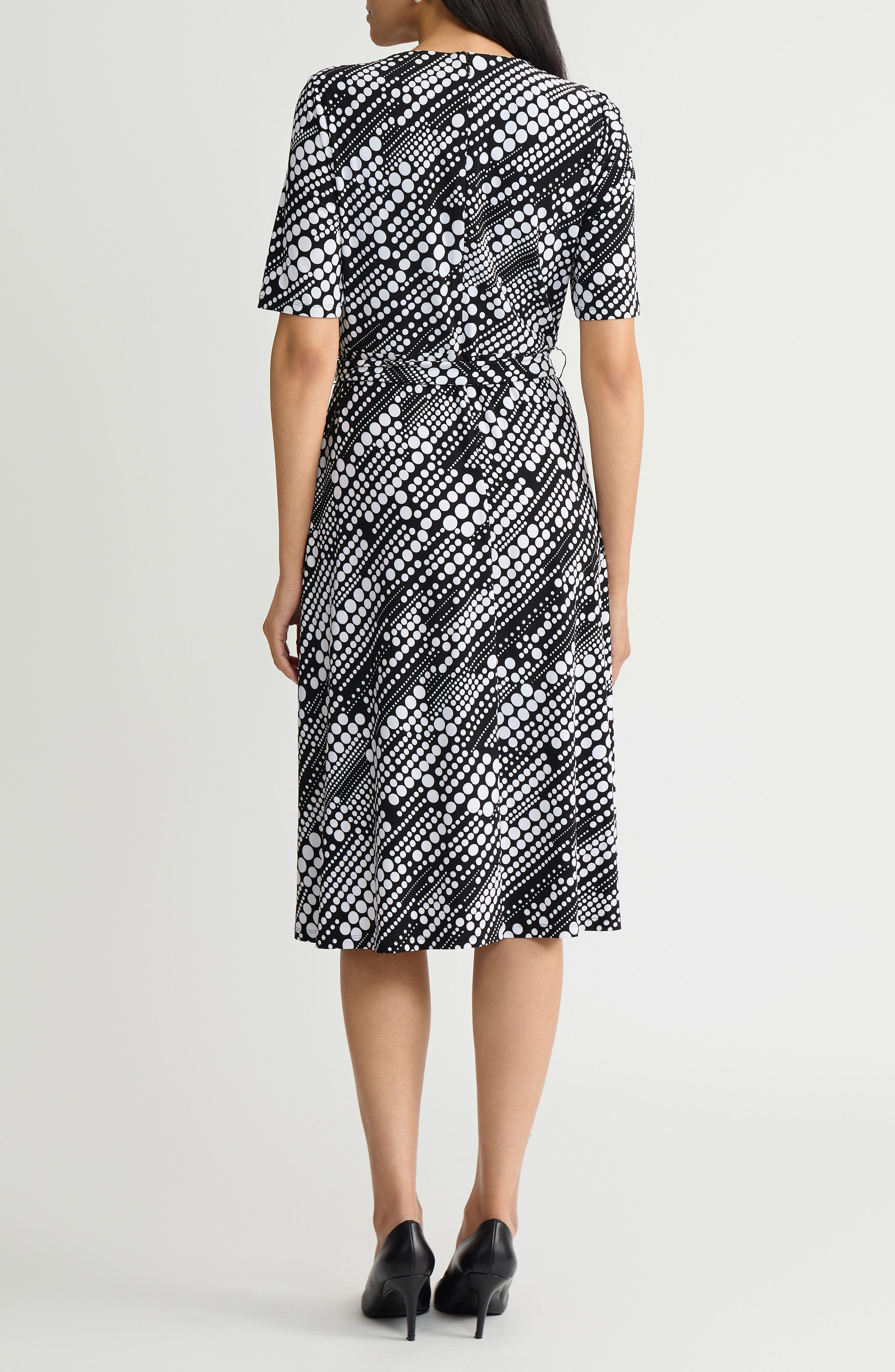 Pleated Tie Belt Dress - image 2