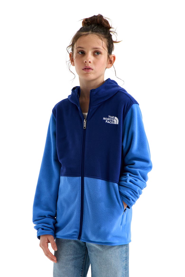 Kids' Glacier Polar Fleece Zip-Up Hoodie, Alternate, color, BOLD BLUE/ ACTIVE BLUE