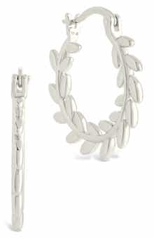Sterling Forever Effie Vine Hoop Earrings