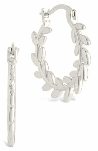Sterling Forever Effie Vine Hoop Earrings