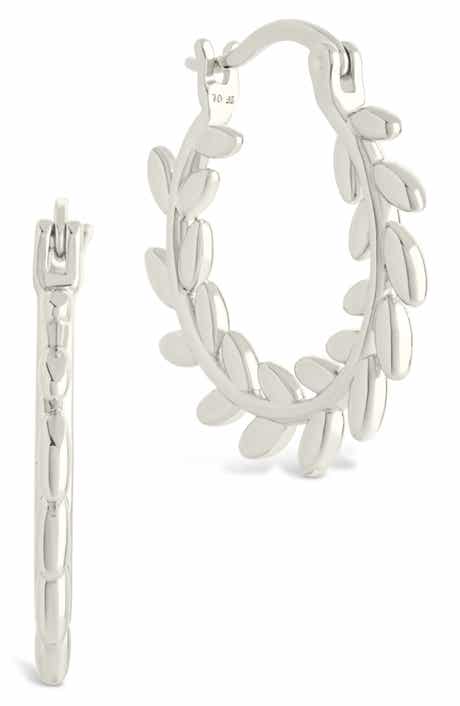 Sterling Forever Effie Vine Hoop Earrings
