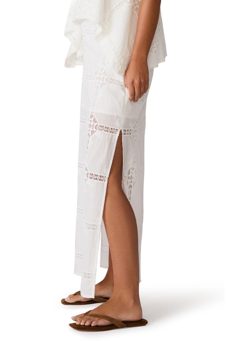 Monique Lace & Embroidery Detail Cotton Maxi Skirt, Alternate, color, ANTIQUE