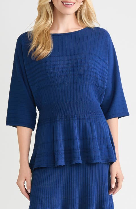 Dolman Sleeve Rib Sweater