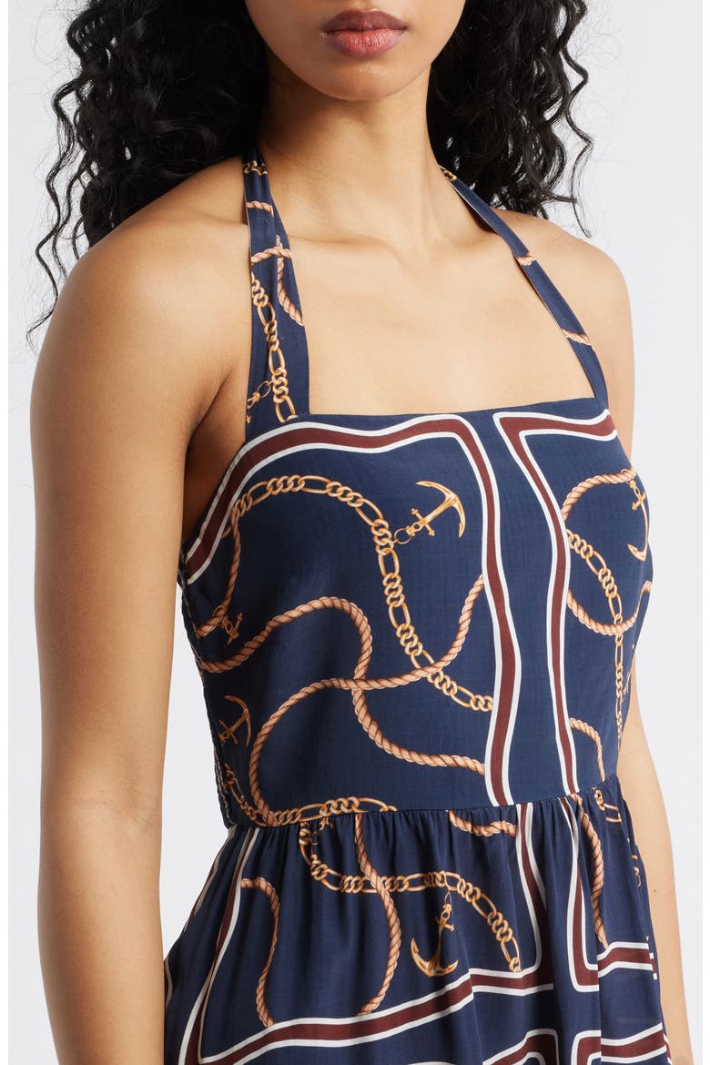 Lochlan Halter Minidress, Alternate, color, DEEP NAVY