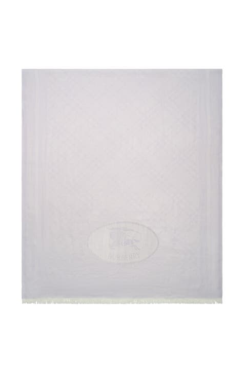 Check Cashmere Silk Scarf