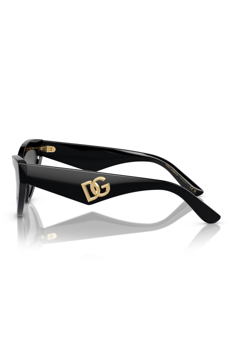 55mm Cat Eye Sunglasses, Alternate, color, BLACK