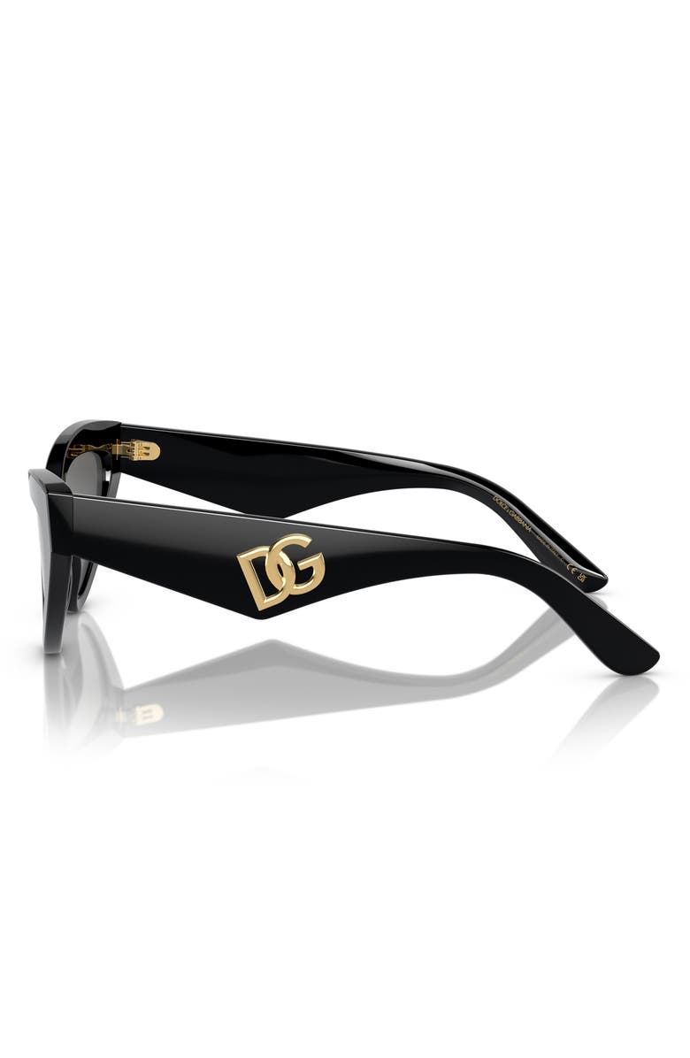 Dolce&Gabbana 55mm Cat Eye Sunglasses, Alternate, color, Black