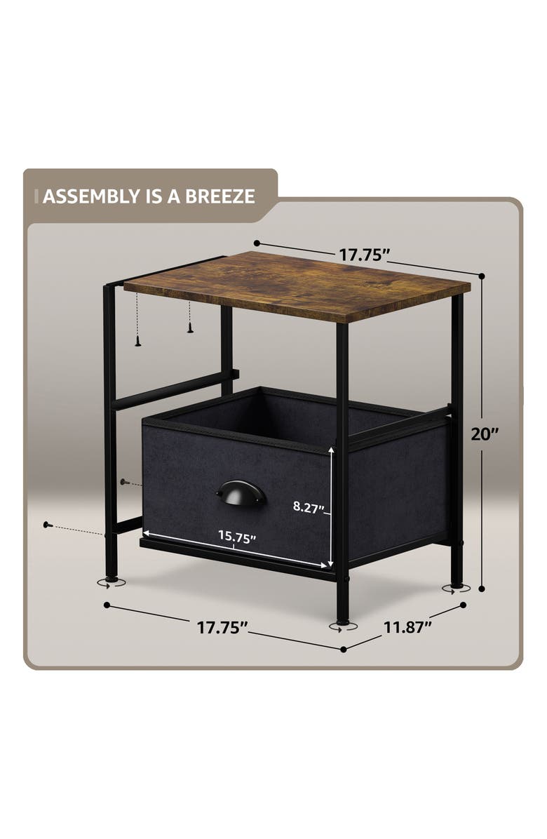 SORBUS 2 Drawer Chest Dresser, Alternate, color,