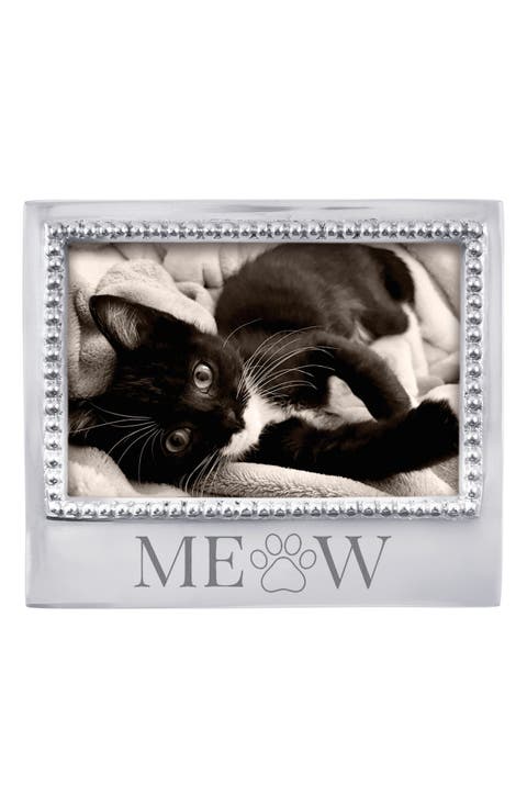 Meow Beaded 4 x 6-Inch Picture Frame
