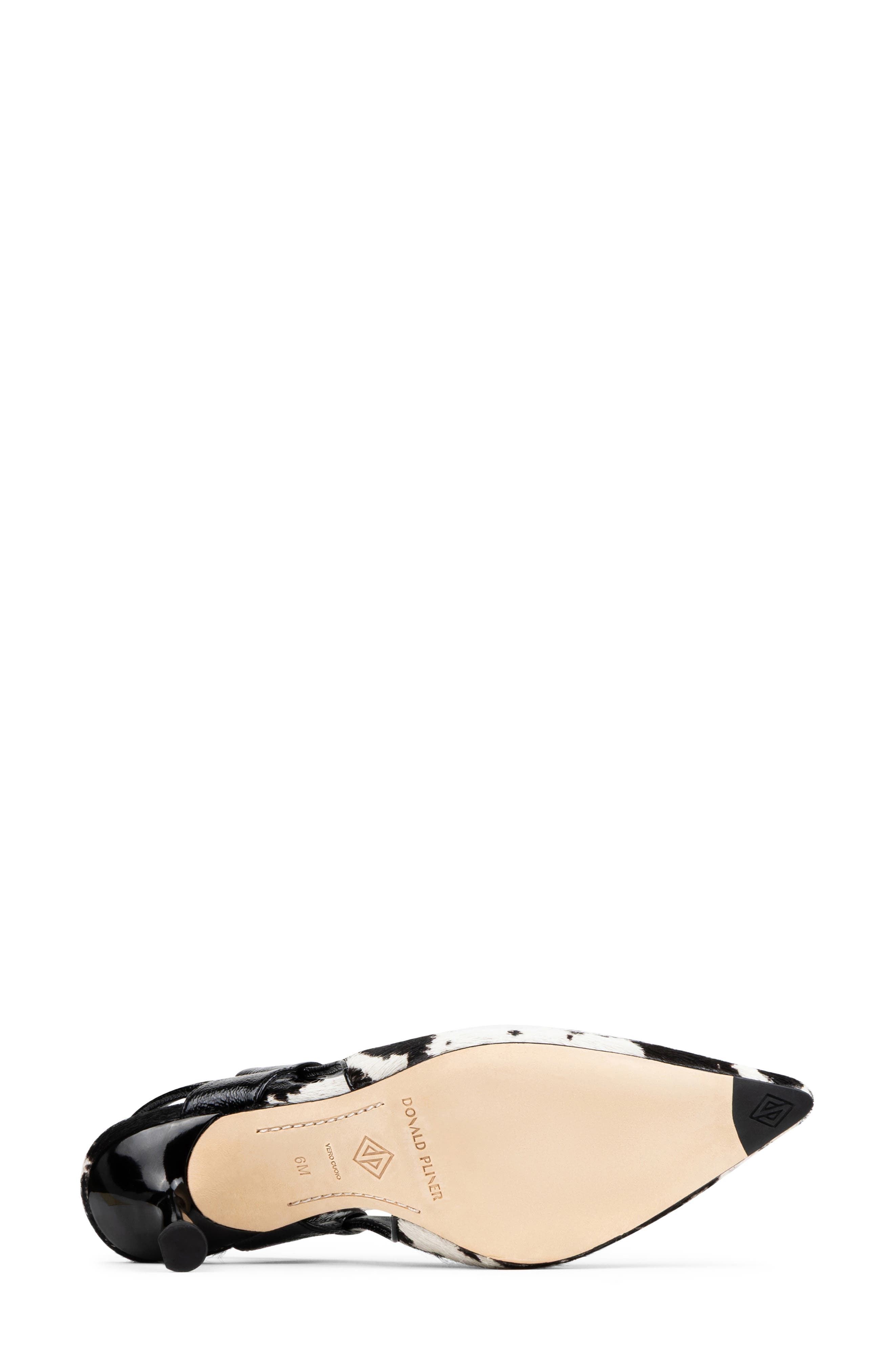 Donald Pliner Elliemay Slingback Genuine Calf Hair Pointed Toe Pump, Alternate, color, Bone-Black