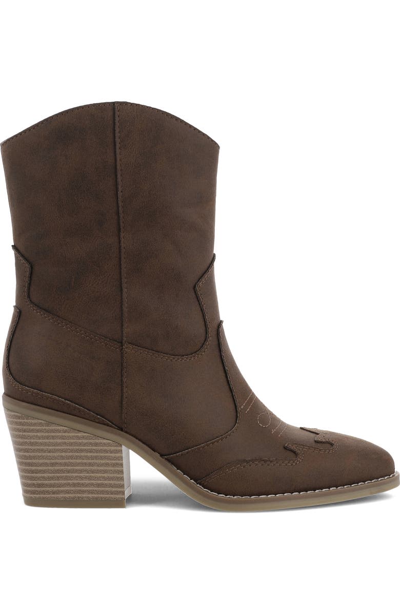 MIA Clorinda Western Boot, Alternate, color, Chocolate