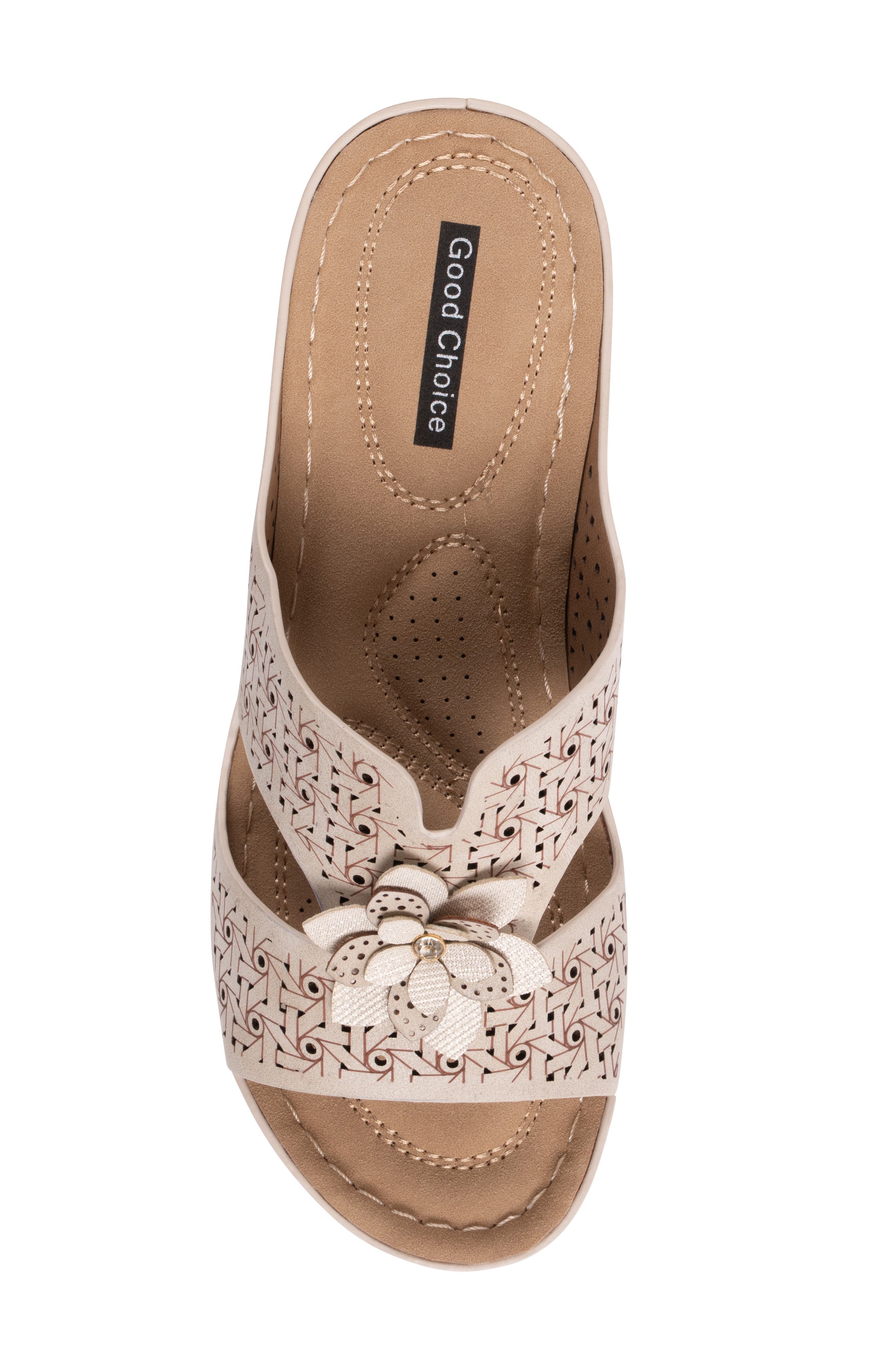 Nancia Wedge Sandal, Alternate, color, NATURAL