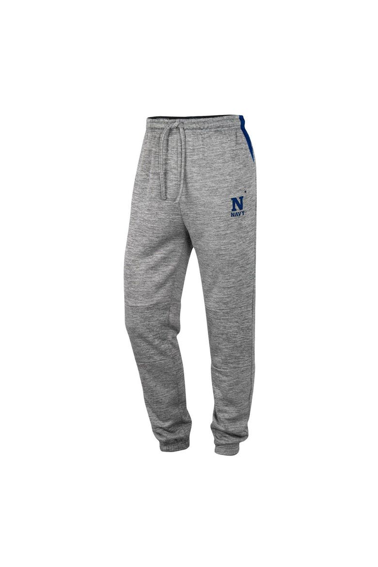 Men's Colosseum Gray Navy Midshipmen Worlds to Conquer Sweatpants, Alternate, color, Gray