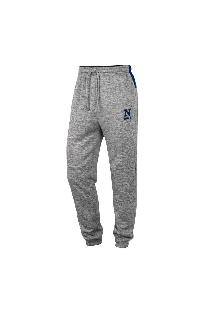 COLOSSEUM Men's Colosseum Gray Navy Midshipmen Worlds to Conquer Sweatpants, Alternate, color, 